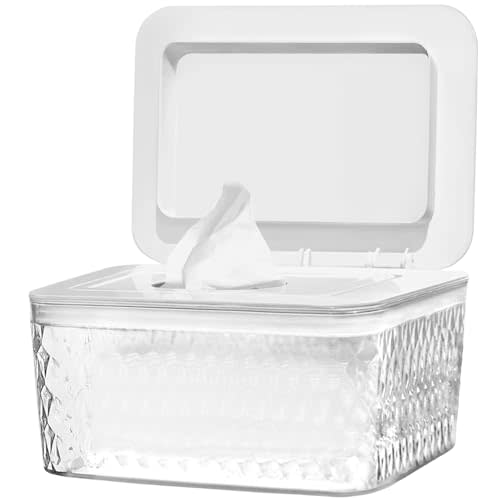 Wipes Dispenser Seal-Designed Wipe Dispenser Holder Wipes Case Box for Bathroom Keep Wipes Fresh, Dust-Proof & Non-Slip