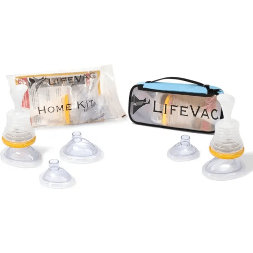 LifeVac Home & Blue Travel Kit Combo - Portable Suction Rescue Device, First Aid Kit for Kids and Adults, Portable Airway Suction Device for Children and Adults
