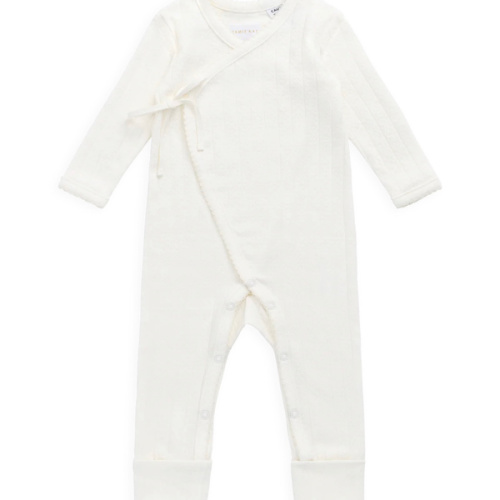Organic Cotton Estelle Onepiece - Sweet Heart Pointelle Parchment – Jamie Kay USA