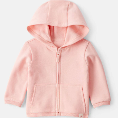 Pink Baby Girl Long-Sleeve Zip-Up Jacket - Pink | Carter’s Oshkosh Canada
