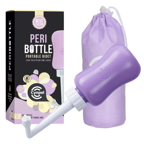 Peri Bottle - Postpartum and Perineal Care - Portable Travel Bidet Sprayer for Women or Men- Tortoise
