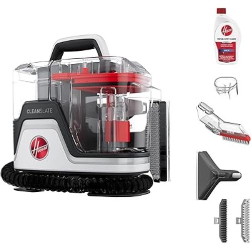 Hoover CleanSlate Plus Portable Carpet + Upholstery Spot Cleaner Machine, Powerful Suction with Versatile Tools, Pet Stain Remover, Car and Auto Detailer, Pair with Hoover Carpet Cleaner Solution