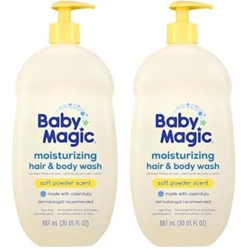 Baby Magic Moisturizing Hair & Body Wash, 30 Fl Oz (Pack of 2)
