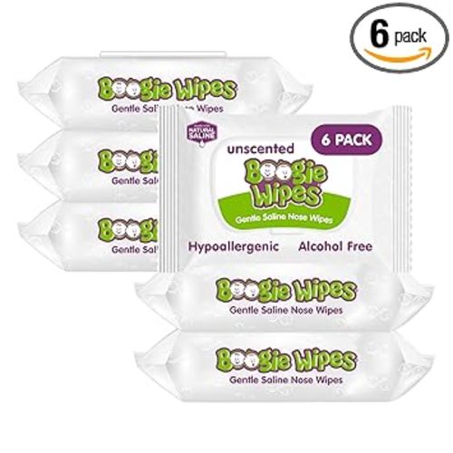 Baby Wipes Unscented by Boogie Wipes, Wet Wipes for Face, Hand, Body & Nose, Made with Vitamin E, Aloe, Chamomile and Natural Saline, 180 Count-30 Count (Pack of 6)