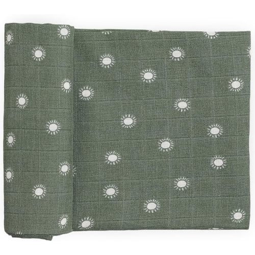 Little Unicorn Muslin Swaddle Blanket for Newborns & Infants | Soft & Breathable Fabric | Baby Blanket for Swaddling, Nursing, Shower Gifts (Sage Suns)