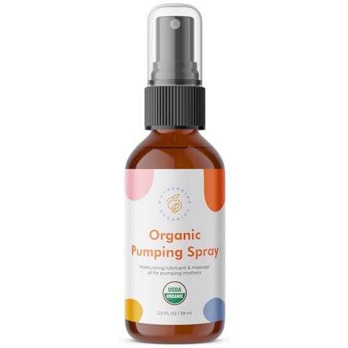 Motherkind Pumping Spray, Helps Chafing, Clogged Duct Relief, Lanolin-free Pump Spray Safe for Baby and Mama, USDA Certified Organic Breast Pump Spray, Soothing and Nourishing for Pumping Moms (2 oz)
