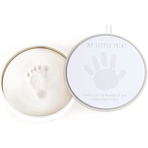 Reece Studio Baby's Print Clay Tin Kit, Newborn Handprint Or Footprint Makers, Baby Keepsake Box, Girl or Boy Gender Neutral Impression Keepsake
