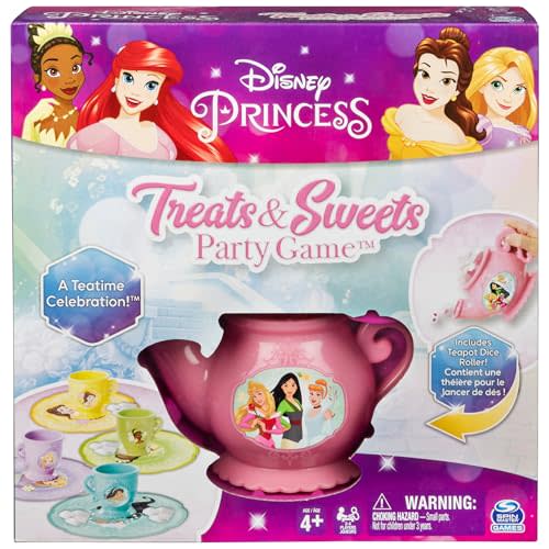 Spin Master Games Disney Princess Treats & Sweets Party Game | Pour Dice From The Teapot, Be The First To Collect 5 Matches, Fun For Family Game Night, Kids Game, For 2-4 Players, Ages 4+