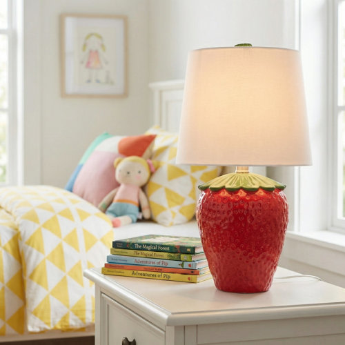 August Grove® 19.75"H Strawberry Table Lamp With Shade & Reviews | Wayfair