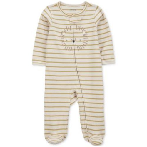 Baby Boys Cotton Lion Striped Sleep & Play