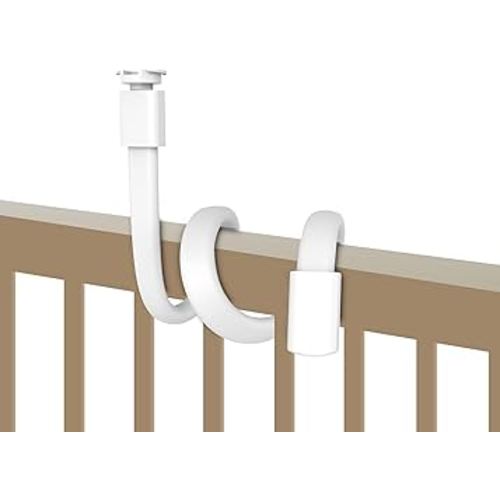 HelloBaby Baby Monitor Mount Works HB6550/ HB65/ HB66/ HB6351/ HB40/ HB6339/ HB6336, Flexible Arm Bracket, Hello Baby Monitor Holder Attaches to Crib Cot Shelves, Indoor Without Tools or Wall Damage