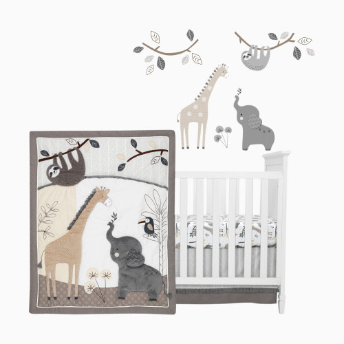 4-Piece Crib Bedding Set - Jungle Animals