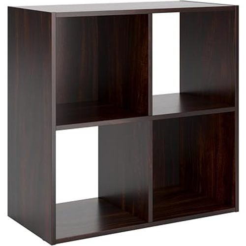 Signature Design by Ashley Glosmount 4 Cube Storage Organizer or Bookcase, Cherry & Light Brown