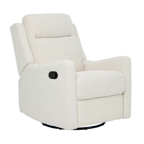 Henry Recliner Glider Chair Vanilla Bouclé | Nursery Feeding Chair | iL Tutto