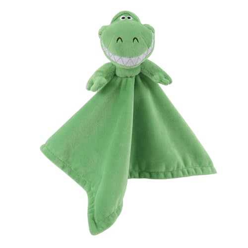 NoJo Disney Toy Story Rex Security Blanket for Baby 14 x 14 Inch Cuddle Blankie with Embroidered Face (Officially Licensed Product)