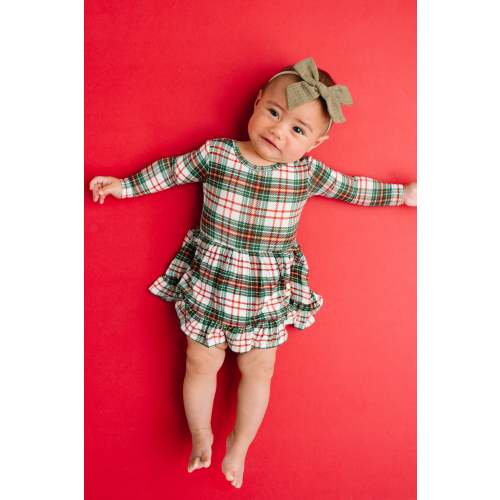 Christmas Plaid Bodysuit Bamboo Dress