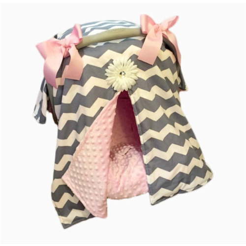 TEAMD Canopy Nursing Cover Up with Opening Newborn Baby Girls Soft Safety Car Canopy Seat Nursing Cover Multi-use Blanket