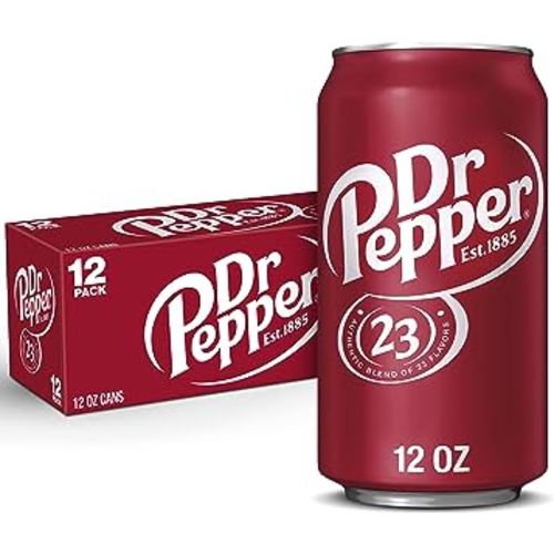 Dr Pepper Soda, 12 fl oz cans, 12 pack