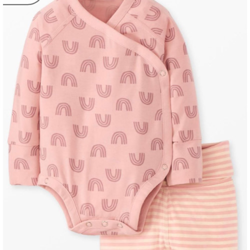 Baby Layette  Wrap Top & Wiggle Pants in HannaSoft™