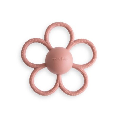 Daisy Rattle Teether Dusty Rose One Size