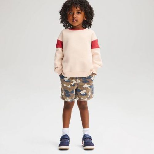 Toddler Boys' Fleece Crewneck Sweatshirt - Cat & Jack™ Cream 12M