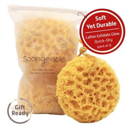 Spongentle Two-Sided Ultra Soft/Exfoliating Body Bath Sponge Loofah