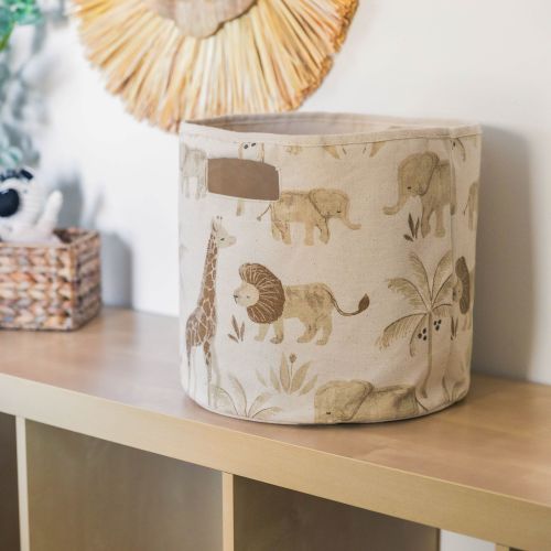 Kendi Safari Animal Storage Bin | Crane Baby