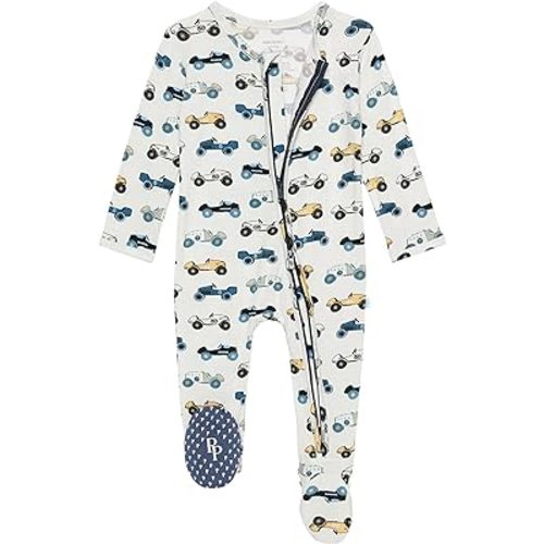 Posh Peanut Baby Footie Pajamas Made from Soft Viscose from Bamboo - Newborn Baby Boy Clothes - Kids One Piece PJ