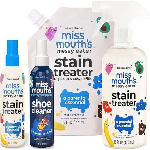 Miss Mouth's Messy Eater Stain Treater and Messy Steppers Essentials Kit