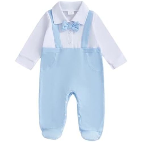 Newborn Baby Boy Clothes Long Sleeve Romper One Piece Jumpsuit Fall Winter Spring Infant Outfits 0 3 6Months