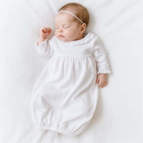 Essentials White Ruffle Gown