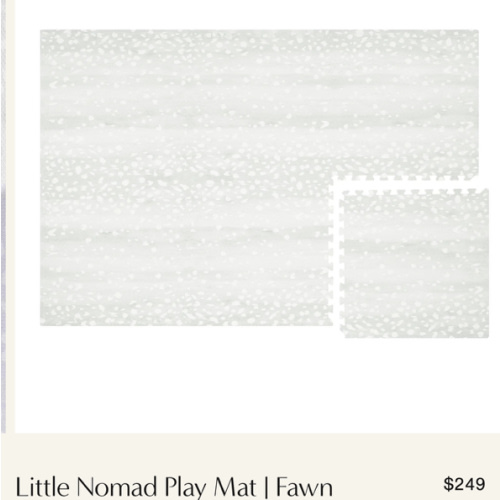Gray and White Baby Play Mat | Fawn - Little Nomad | House of Noa