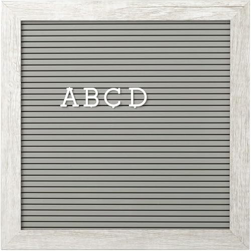 Kate & Milo Letterboard Set, Perfect Message Board for Sharing Back to School Milestones or Baby Announcements, Rustic Nursery, Gray