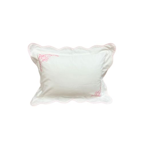 Waves Trim Pillow With Insert 12X16 Pink