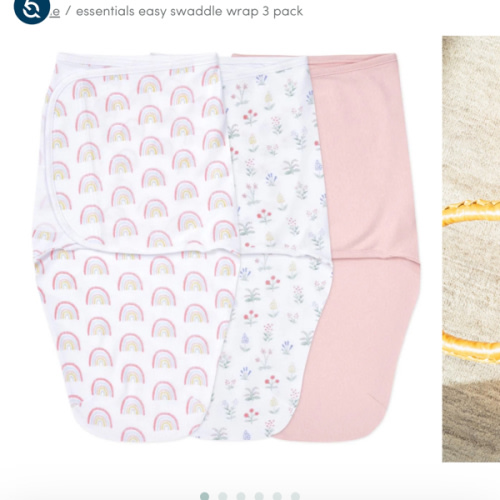 Spring Flowers Easy Swaddle No Zipper 0-3M | aden + anais