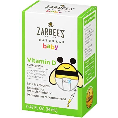 Zarbee's Naturals Baby Vitamin D Supplement, 0.47 Ounce Bottle