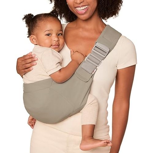 Ergobaby Upsie Hip Sling – Soft Olive Baby Carrier – Lightweight, Adjustable Sling for Toddlers – Breathable & Ergonomic Design