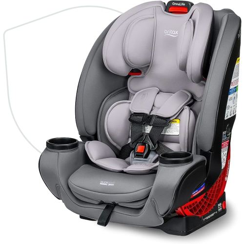 Britax One4Life Convertible Infant Car Seat, 10 Years of Use from 5 to 120 Pounds, Converts from Rear-Facing to Forward-Facing Booster Seat, Machine-Washable Fabric, Glacier Graphite