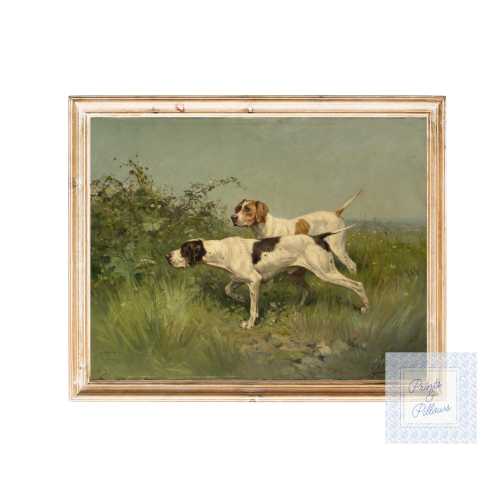 Vintage Hunting Dog Art Print, Pointer Art, Rustic Wall Decor, Grand Millennial, Farmhouse Art, Southern Boy Nursery, Dog Vintage Nursery