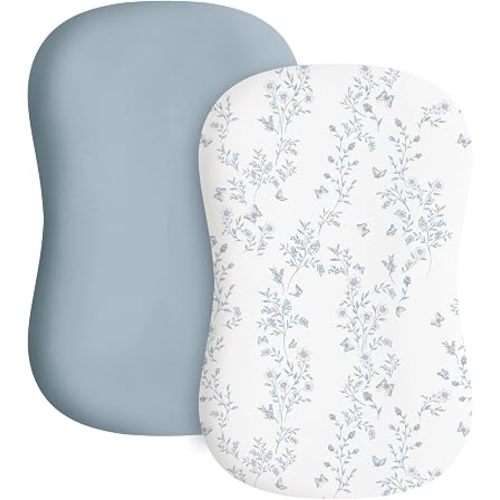 Konssy 2 Pack Baby Lounger Cover, Stretchy Infant Slipcover, Covers Only