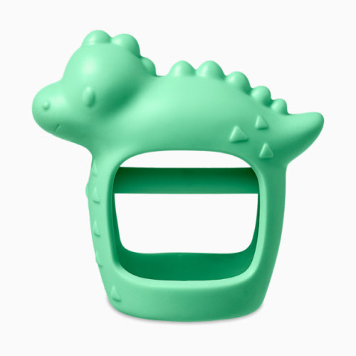 Bitzy Grip Silicone Mitt Teether - Dinosaur