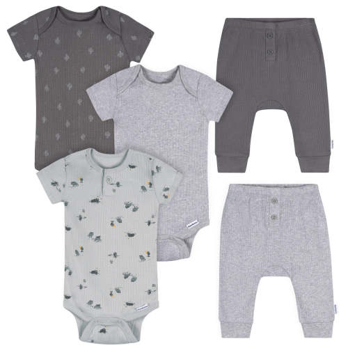 5-Piece Baby Boys Wild Buffalo Trail Bodysuits & Pants Set – Gerber Childrenswear