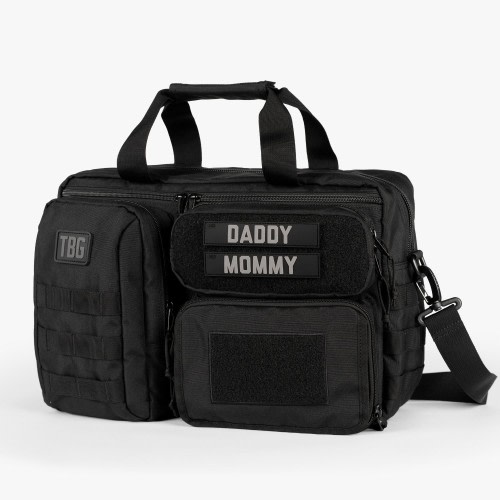 Tactical Baby Gear TBG Deuce Messenger Diaper Bag Black Canvas