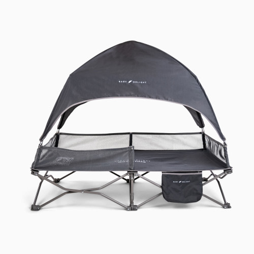 Go With Me Bungalow Deluxe Portable Travel Cot - Grey