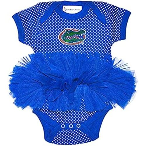 Two Feet Ahead Newborn Baby Girl Bodysuit Creeper Polka Dot Tutu Skirt Dress College Licensed