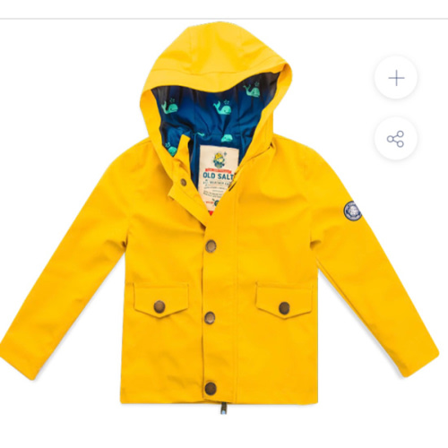 Old Salt Raincoat in Yellow - Kids
