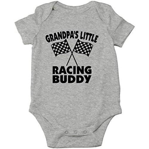 CBTwear Grandpa's Little Racing Buddy - Baby Clothes - Funny Newborn Bodysuit Outfits for Boys and Girls