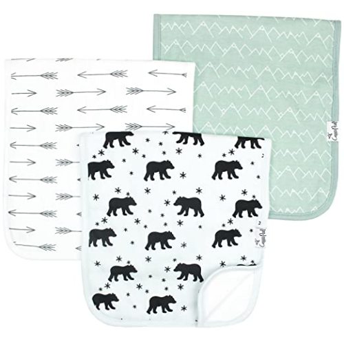 Baby Burp Cloth Large 21''x10'' Size Premium Absorbent Triple Layer 3 Pack Gift Set For Boys “Archer Set” by Copper Pearl (Assorted Colors/Design)