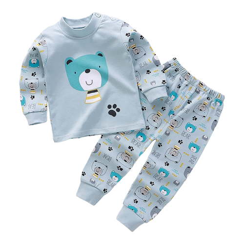 UAYOTSE Boys Girls Button Down Winter Warm Fleece Pajama Set Kids Autumn Long Sleeve Sleepwear with Pockets,Sizes 3-6 Months