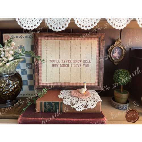 Hearth & Hedgerow Original — Girl’s “You’ll Never Know Dear” Goose Faux Embroidery